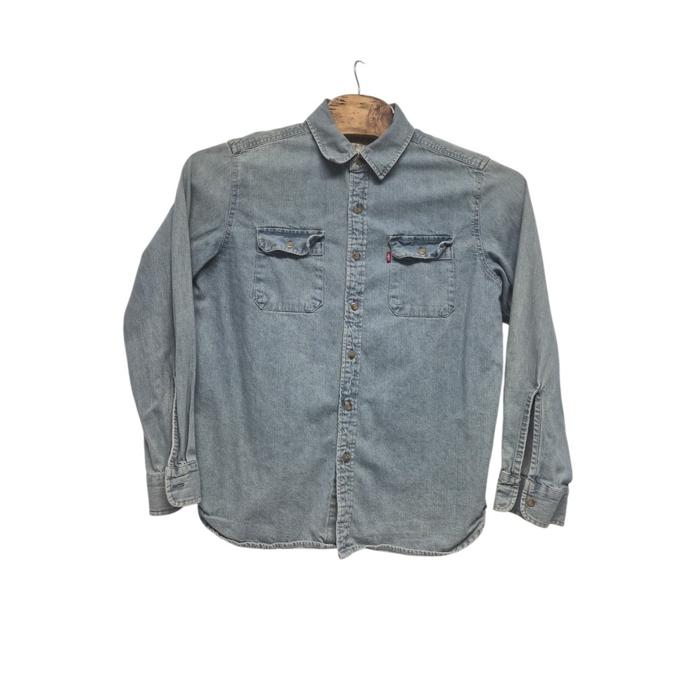 Vintage Levi's Denim Shirt Red Tab 100% Cotton Long Sleeve Jean Men's Size L